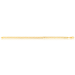 9ct Yellow Gold 21cm Curb Bracelet
