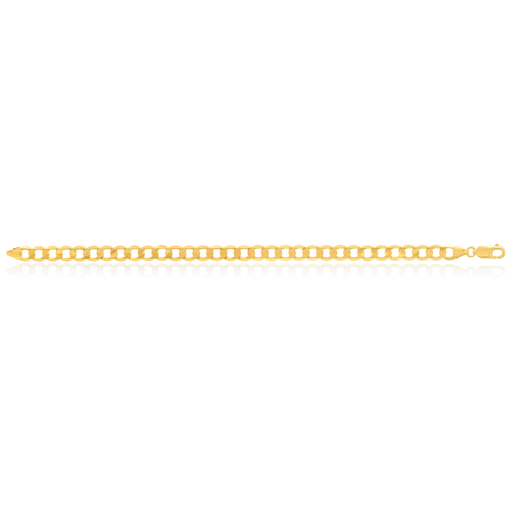 9ct Yellow Gold 21cm Curb Bracelet