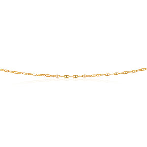 9CT Yellow Gold Mini Flat Rambo 45cm Chain