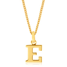 Load image into Gallery viewer, 9ct Yellow Gold Initial &quot;E&quot; Pendant