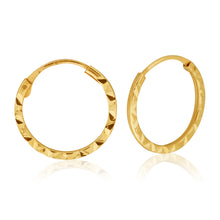 Load image into Gallery viewer, 9ct Yellow Gold 12mm Hinged Hoop Earrings