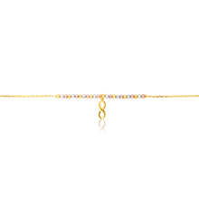 Load image into Gallery viewer, 9 ct Gold  Figaro Infinity 27cm Anklet