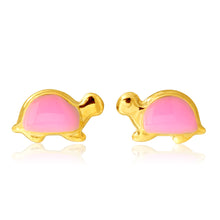 Load image into Gallery viewer, 9ct Yellow Gold Turtle Earrings