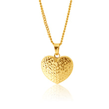 Load image into Gallery viewer, 9ct Yellow Gold Diamond Cut Heart Pendant