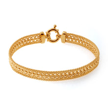 Load image into Gallery viewer, 9ct Gold Fancy Mesh Bracelet 18cm