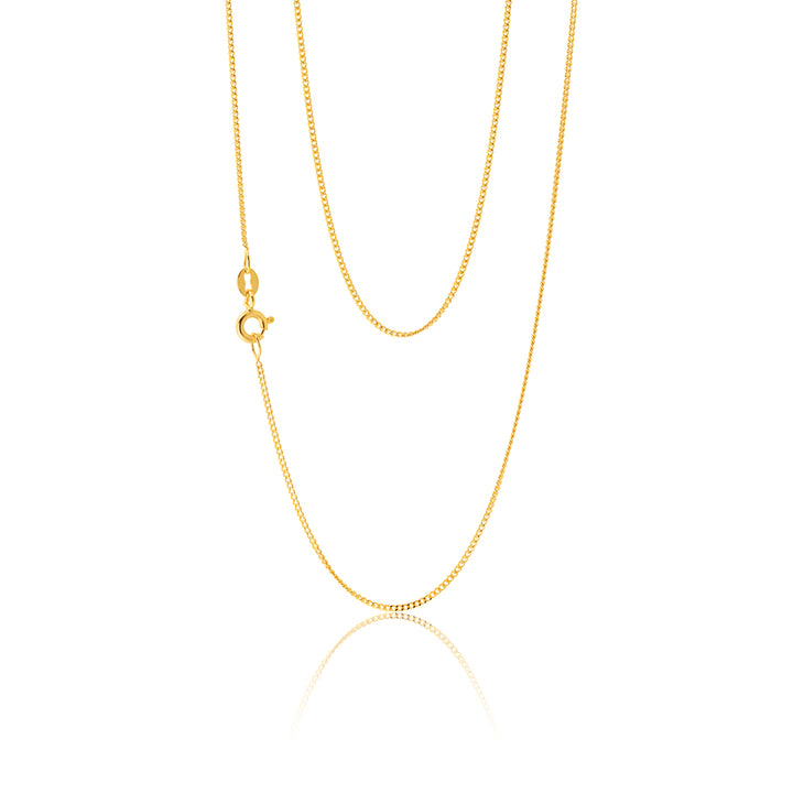 9ct Yellow Gold Curb 51cm 31 Gauge Chain