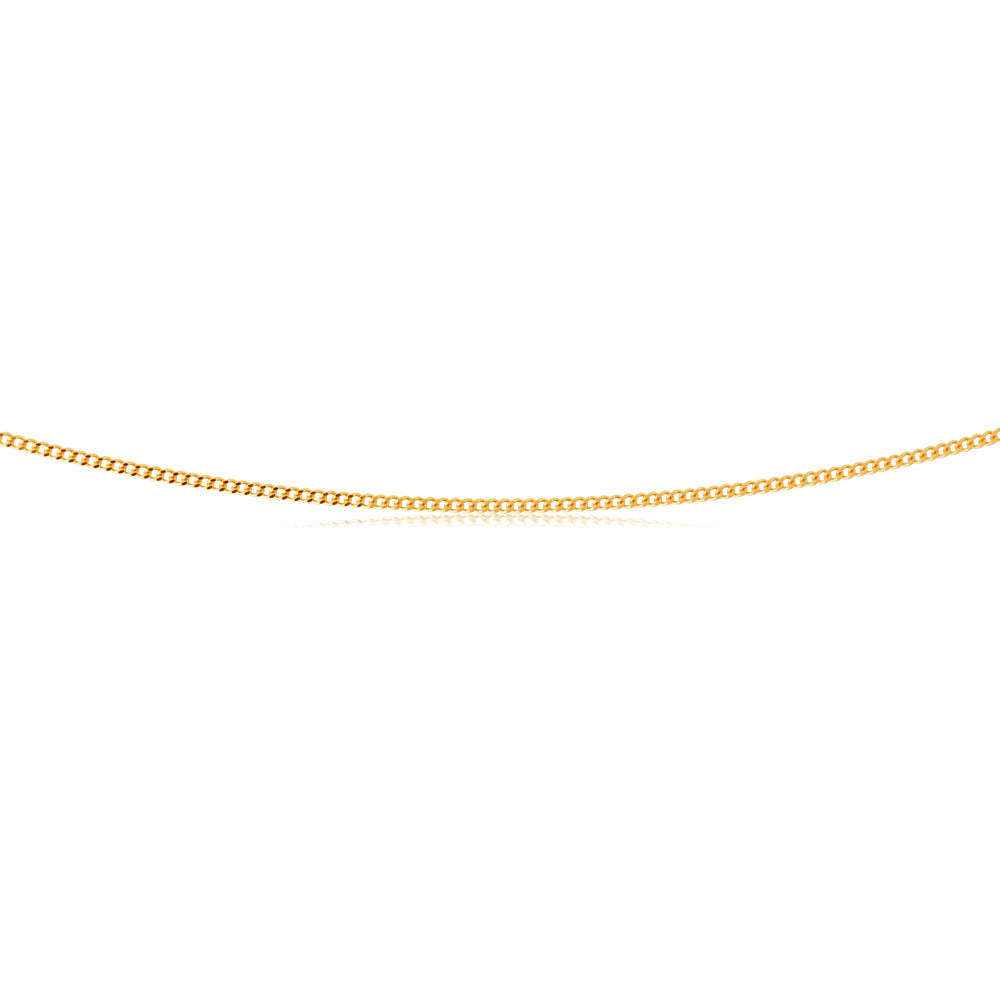 9ct Yellow Gold Curb 51cm 31 Gauge Chain