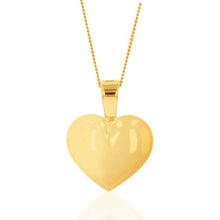 Load image into Gallery viewer, 9ct Yellow Gold Plain Heart Pendant