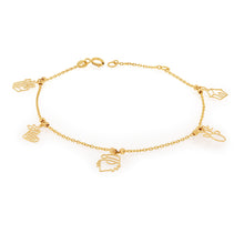 Load image into Gallery viewer, 9ct Yellow Gold Five Christmas Charm Bracelet