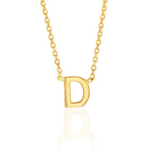 Load image into Gallery viewer, 9ct Yellow Gold Initial &quot;D&quot; Pendant on 43cm Chain