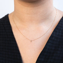 Load image into Gallery viewer, 9ct Yellow Gold Initial &quot;T&quot; Pendant On 43cm Chain