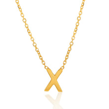 Load image into Gallery viewer, 9ct Yellow Gold Initial &quot;X&quot; Pendant on 43cm Chain