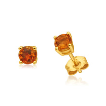 Load image into Gallery viewer, 9ct Yellow Gold Citrine Stud Earrings