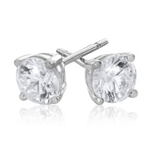 Load image into Gallery viewer, 9ct White Gold Cubic Zirconia 5mm Stud Earrings