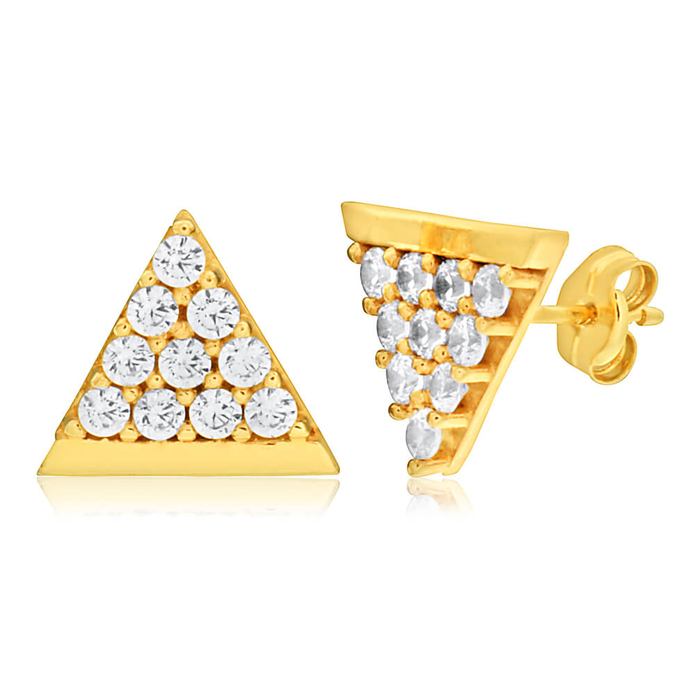 9ct Gold Kids Cubic Zirconia Pyramid Ring