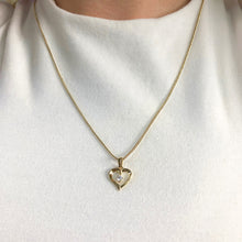 Load image into Gallery viewer, 9ct Yellow Gold Zirconia Heart Pendant