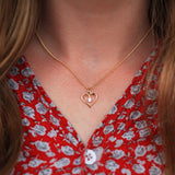 9ct Yellow Gold Zirconia Heart Pendant