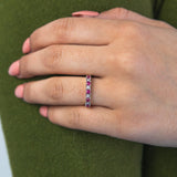 9ct Yellow Gold Natural Ruby and Diamond Ring