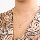 9ct Yellow Gold Zirconia Number 16 Heart Pendant