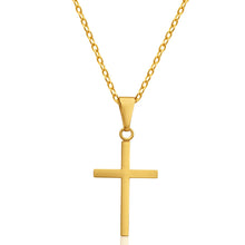 Load image into Gallery viewer, 9ct Yellow Gold Silver Filled Cross 25mm Pendant