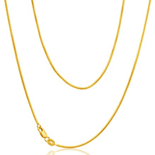 Load image into Gallery viewer, 9ct Yellow Gold Silver Filled Snake 45cm Chain