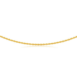 9ct Yellow Gold Silver Filled Rope Chain
