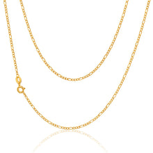 Load image into Gallery viewer, 9ct Yellow Gold Silver Filled 45cm Figaro Chain 40 Gauge