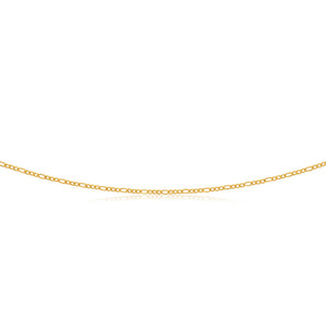 9ct Yellow Gold Silver Filled 45cm Figaro Chain 40 Gauge