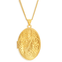 Load image into Gallery viewer, 9ct Yellow Gold Silver Filled Oval Shaped Locket