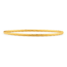 Load image into Gallery viewer, 9ct Yellow Gold Silver Filled 65mm Bangle