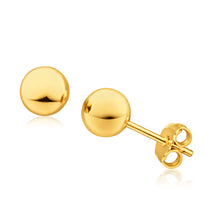 Load image into Gallery viewer, 9ct Yellow Gold Silver Filled 5mm Ball Stud Earrings