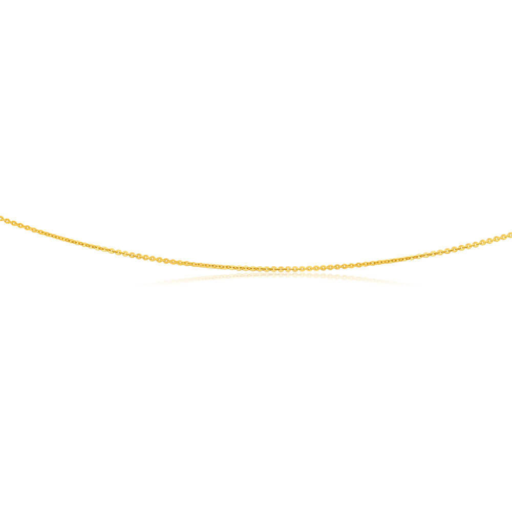 9ct Yellow Gold Silver Filled Trace 45cm Chain