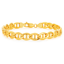 Load image into Gallery viewer, 9ct Yellow Gold Silver Filled Anchor Bracelet