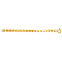 Load image into Gallery viewer, 9ct Yellow Gold Silver Filled Cubic Zirconia Belcher 20cm Bracelet