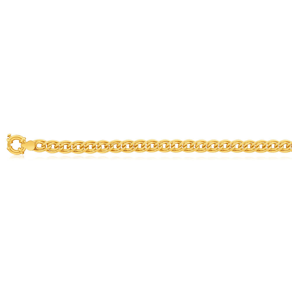 9ct Yellow Gold Filled Double Curb 45cm 140 Gauge Chain