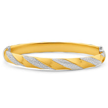 Load image into Gallery viewer, 9ct Yellow Gold Silver Filled 61mm Bangle
