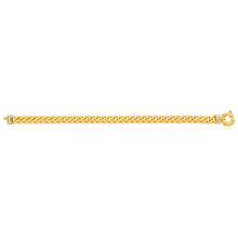Load image into Gallery viewer, 9ct Yellow Gold Silver Filled Cubic Zirconia 20cm Curb Bracelet