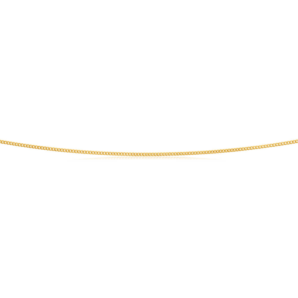 9ct Yellow Gold Silver Filled 50cm Curb Chain 30 gauge