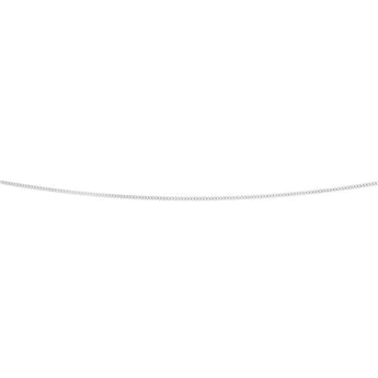 9ct White Gold Silver Filled 50cm Curb Chain