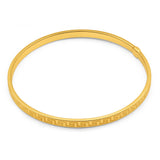 9ct Yellow Gold Silver Filled Greek Key Bangle