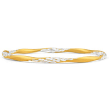 Load image into Gallery viewer, 9ct Yellow Gold Silver Filled Dia Cut 65mm Bangle