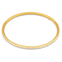 Load image into Gallery viewer, 9ct Yellow Gold Silver Filled 3mm By 65mm Bangle