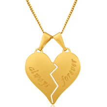 Load image into Gallery viewer, 9ct Yellow Gold Silver Filled Always Forever Pendant