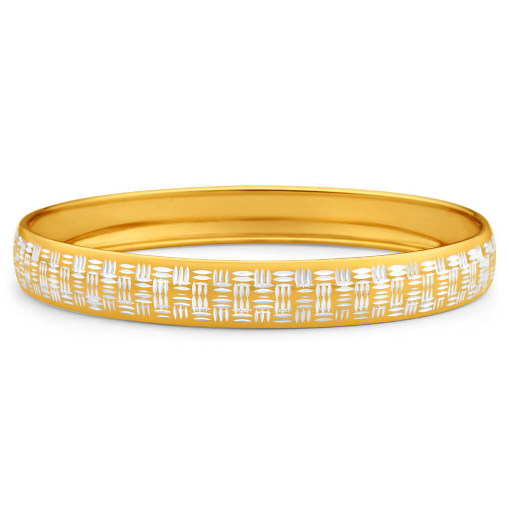 9ct Charming Yellow Gold Silver Filled Bangle