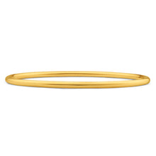 Load image into Gallery viewer, 9ct Gold Silver Filled 65mm Bangle Yellow 3mm Thick