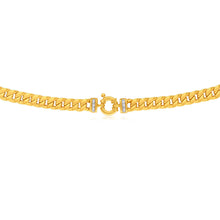 Load image into Gallery viewer, 9ct Yellow Gold Silver Filled Zirconia Curb Chain