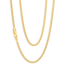 Load image into Gallery viewer, 9ct Yellow Gold Silver Filled 45cm Curb Chain
