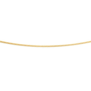 9ct Yellow Gold Silver Filled 45cm Curb Chain