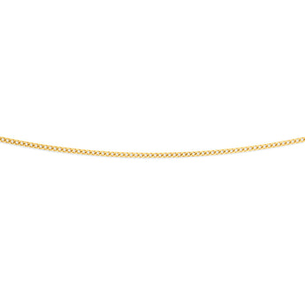 9ct Yellow Gold Silver Filled 45cm Curb Chain