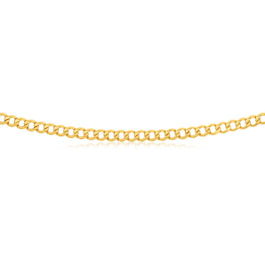 9ct Yellow Gold Silver Filled 55cm Curb Chain